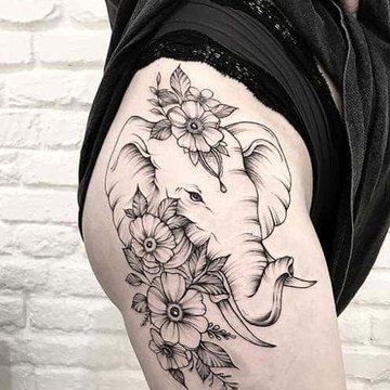 Тату на бедре (21)