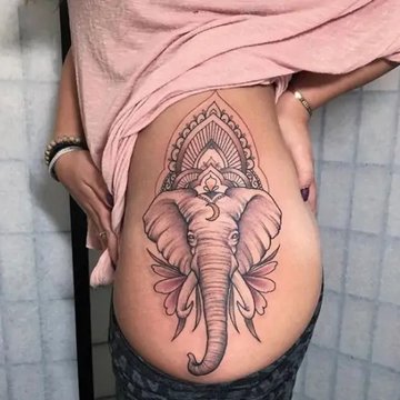Тату на бедре (3)