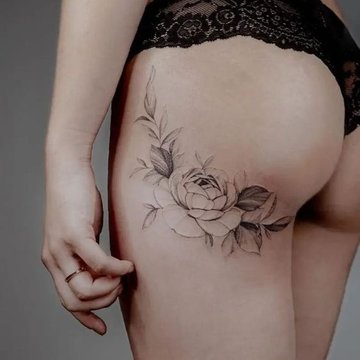 Тату на бедре (37)